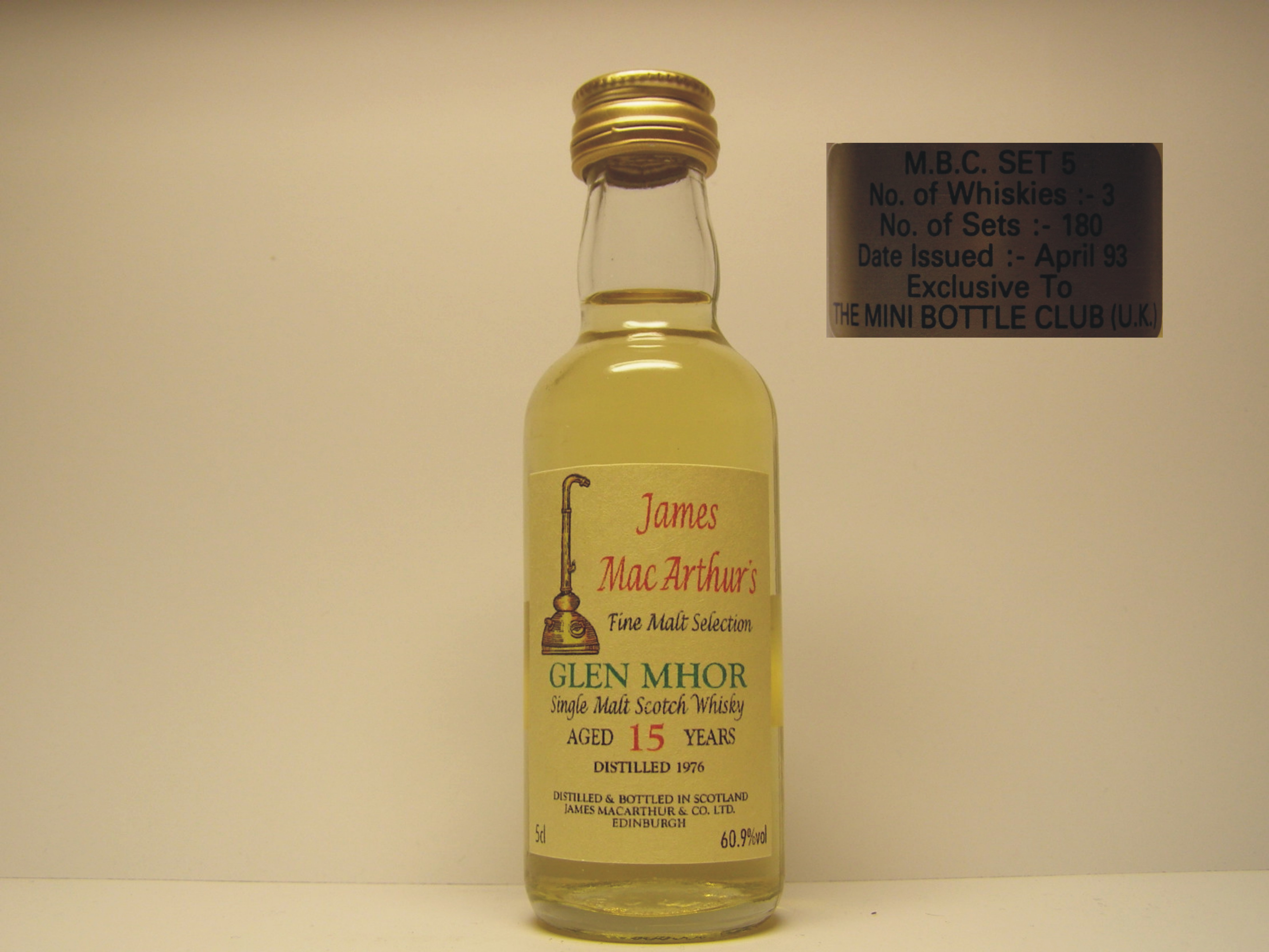 SMSW 15yo 1976 "James MacArthur´s" 5cl 60,9%vol